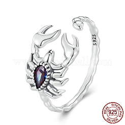 Skorpion 925 Sterling Silber Pavé-Manschettenringe mit Zirkonia für Damen&nbsp;FS-WG08321-01