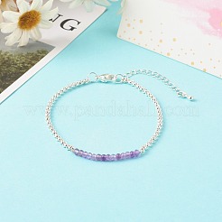 Bracciali di perline di ametista naturale&nbsp;BJEW-JB06384-02