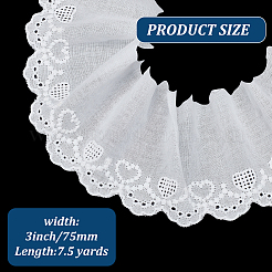 7.5 Yards flaches Baumwoll-Stickerei-Herzband&nbsp;OCOR-MA0001-06