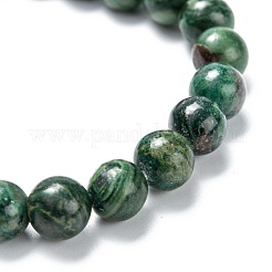 Pulseras de cuentas elásticas de jade africano natural&nbsp;G-A185-01Q