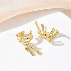 Boucles d'oreilles manchette en laiton pour femmes&nbsp;LS-EJEW-A167-26G