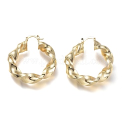 Orecchini a cerchio in ottone&nbsp;EJEW-P264-A11-G