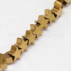 Chapelets de perles en hématite synthétique sans magnétiques&nbsp;G-J173-4x4mm-03