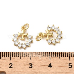 Cremagliera in ottone placcatura pendenti zirconi&nbsp;KK-K349-19G