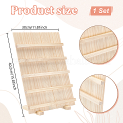 Espositore porta-orecchini rettangolare in legno a 5 livello&nbsp;EDIS-WH0031-32C
