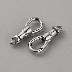 Fermoirs mousquetons en acier inoxydable 304&nbsp;STAS-WH0044-19P
