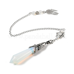 Opalit Kegel Pendel große spitze Anhänger&nbsp;AJEW-Z041-01A-AS