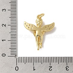 Anhänger aus Messing mit Gestellbeschichtung aus klarem Kubisch Zirkonia&nbsp;KK-G504-13G