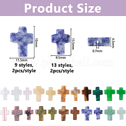 44 Stück 22 Stile natürliche und synthetische gemischte Edelsteinperlen&nbsp;G-HS0001-18
