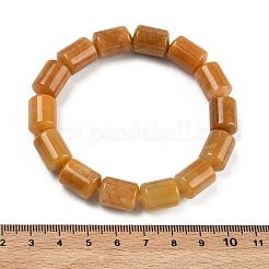 Bracelets extensibles en perles de jade topaze naturelle pour femmes et hommes&nbsp;BJEW-A148-01A-23
