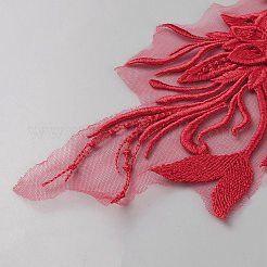 Col en dentelle brodé acrylique en fibre chimique et fer&nbsp;LS-DIY-WH0899-291B