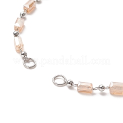 Creazione di braccialetti a catena con perle di vetro cuboide&nbsp;AJEW-JB01151-07