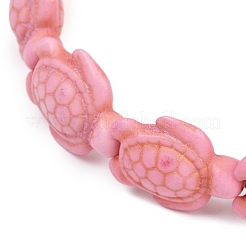 Bracelets extensibles en perles de turquoise synthétiques pour femmes&nbsp;BJEW-JB11691