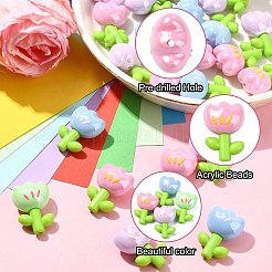 30 perle acriliche smaltate&nbsp;OACR-CJ0002-01