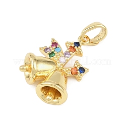 Pendentifs de noël en laiton micro pave zircone cubique&nbsp;LS-KK-H518-03A-G