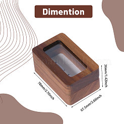 Scatola di anelli di coppia in legno&nbsp;OBOX-WH0019-03B