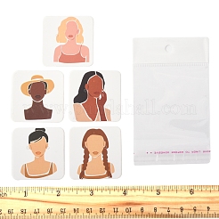 100 stücke 5 arten platz mädchen druck papier ohrring display karten&nbsp;CDIS-FS0001-25