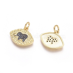 Colgante micropavé cubic zirconia de latón&nbsp;ZIRC-G161-23B