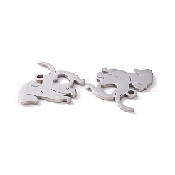 Anlaufgeschützte Charms aus Edelstahl 201&nbsp;STAS-G273-02P