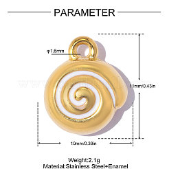 304 Edelstahl-Emaille-Anhänger&nbsp;STAS-OY017-78G