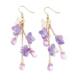 Blume Messing Ohrringe&nbsp;EJEW-TA00643-01