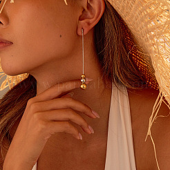 Pendientes de borla de acero inoxidable 304 para mujer&nbsp;WGEA6C6-01