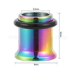 12 Stück 6 Farben 316 chirurgischer Edelstahl Schraube Ohr Messgeräte Flesh Tunnel Stecker&nbsp;STAS-YW0001-15