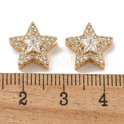 Perline zirconi micro pave  in ottone&nbsp;KK-U037-08G-02