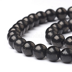Natürliche Shungit Perlen Stränge&nbsp;G-I271-C03-6mm