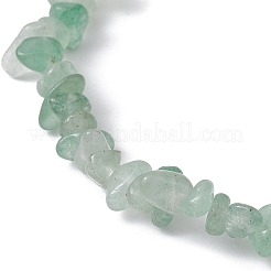 Pulseras elásticas con cuentas de chips de aventurina verde natural para mujer&nbsp;BJEW-JB10046-04
