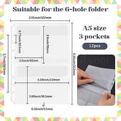 12 x PVC-Aufbewahrungstasche mit Bleistiftkettenetui&nbsp;DIY-SP0004-60B