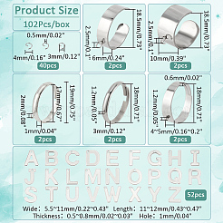 DIY-Set zur Herstellung von Charm-Ringen mit Anfangsbuchstaben&nbsp;STAS-NB0001-86