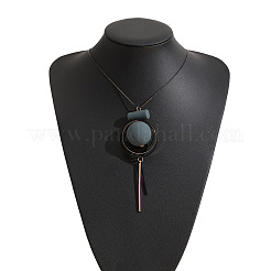 Colliers longs avec pendentif rond en laiton&nbsp;FS-WG8FEC0-02