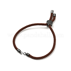 Bracelets coulissants en corde milan torsadée à moitié finis&nbsp;FIND-G032-01B-18