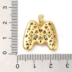 Pendentifs avec zircon cubiques à micro-pavés en laiton&nbsp;KK-E061-03G-13