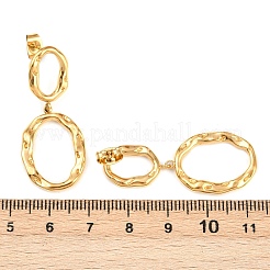 Boucles d'oreilles pendantes ovales en acier inoxydable 304&nbsp;EJEW-I320-20G