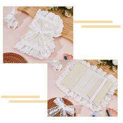 Couvertures de livres en dentelle de polyester&nbsp;OFST-WH0002-59D
