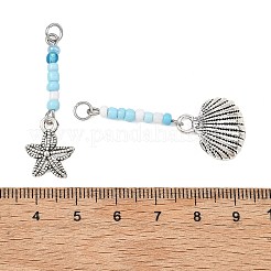 14 pièces 7 styles pendentifs en alliage de style tibétain&nbsp;PALLOY-JF05666