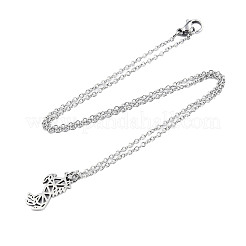 Colliers pendentifs en acier inoxydable 201 anti-ternissement&nbsp;NJEW-T009-JN130-40-1
