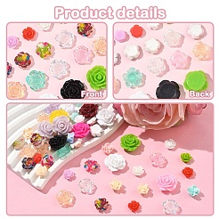50 Stück 5 Arten Harz Cabochons&nbsp;CRES-YW0002-40