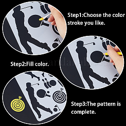 Modelli di stencil per dipingere disegni in plastica&nbsp;DIY-WH20012-07A