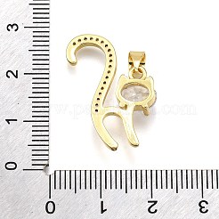 Gestell Messing micro ebnen Zirkonia Anhänger&nbsp;KK-K401-72G