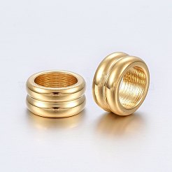 Rillenperlen aus Edelstahl 304&nbsp;STAS-E436-13G