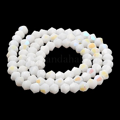 Opake einfarbige Nachahmung Jade Glasperlen Stränge&nbsp;EGLA-A039-P4mm-L15