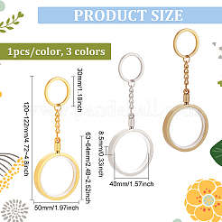 Set di portachiavi con ciondolo in acrilico con moneta commemorativa da 3 pz e 3 colori&nbsp;KEYC-FG0001-09A