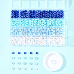 100 Stück 4 Farben sprühlackierte ABS-Kunststoff-Imitationsperlen&nbsp;OACR-FS0002-09B