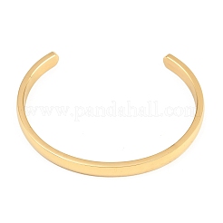 Bracelets manchettes en acier inoxydable 304 avec placage ionique (IP)&nbsp;STAS-I110-10-6mm-G