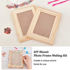 Kit para hacer marcos de fotos con mosaico de conchas y chips de diy&nbsp;DIY-OC0004-48