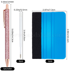 5 stylo à bille à pression en poudre d'or&nbsp;AJEW-GF0003-77A