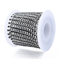 Chaînes strass en laiton plaqué argent&nbsp;CHC-N020-11B